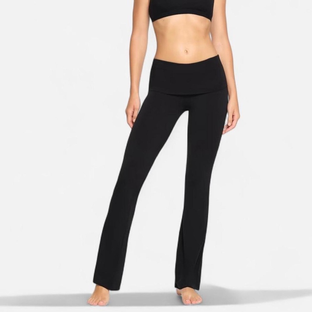 SKIMS *NWT COTTON JERSEY FOLDOVER PANT | COLOR: SOOT